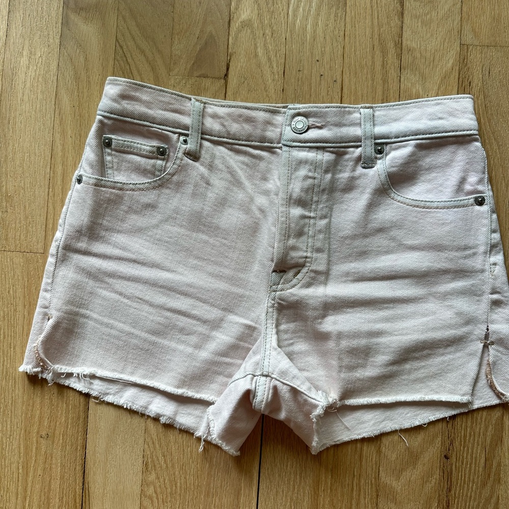 GAP light pink Women's Cream Denim Shorts